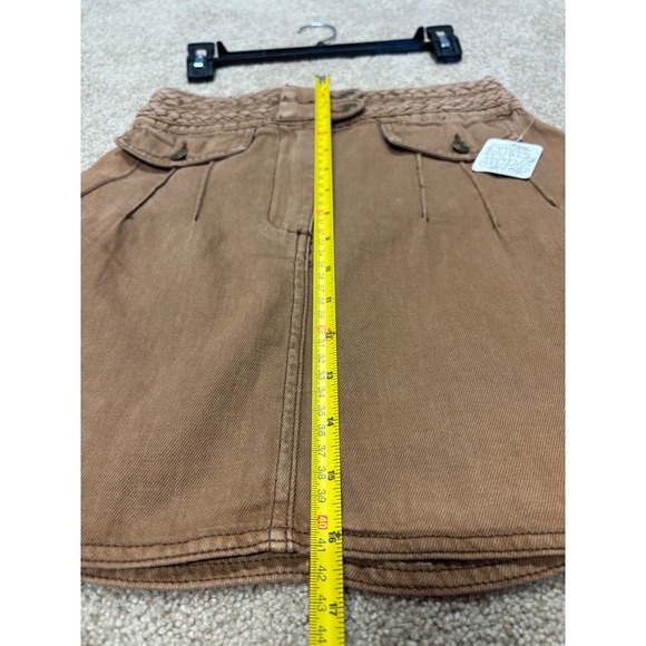 Free People Womens Tan Cargo A Line Mini Skirt Size 0 - Picture 7 of 8